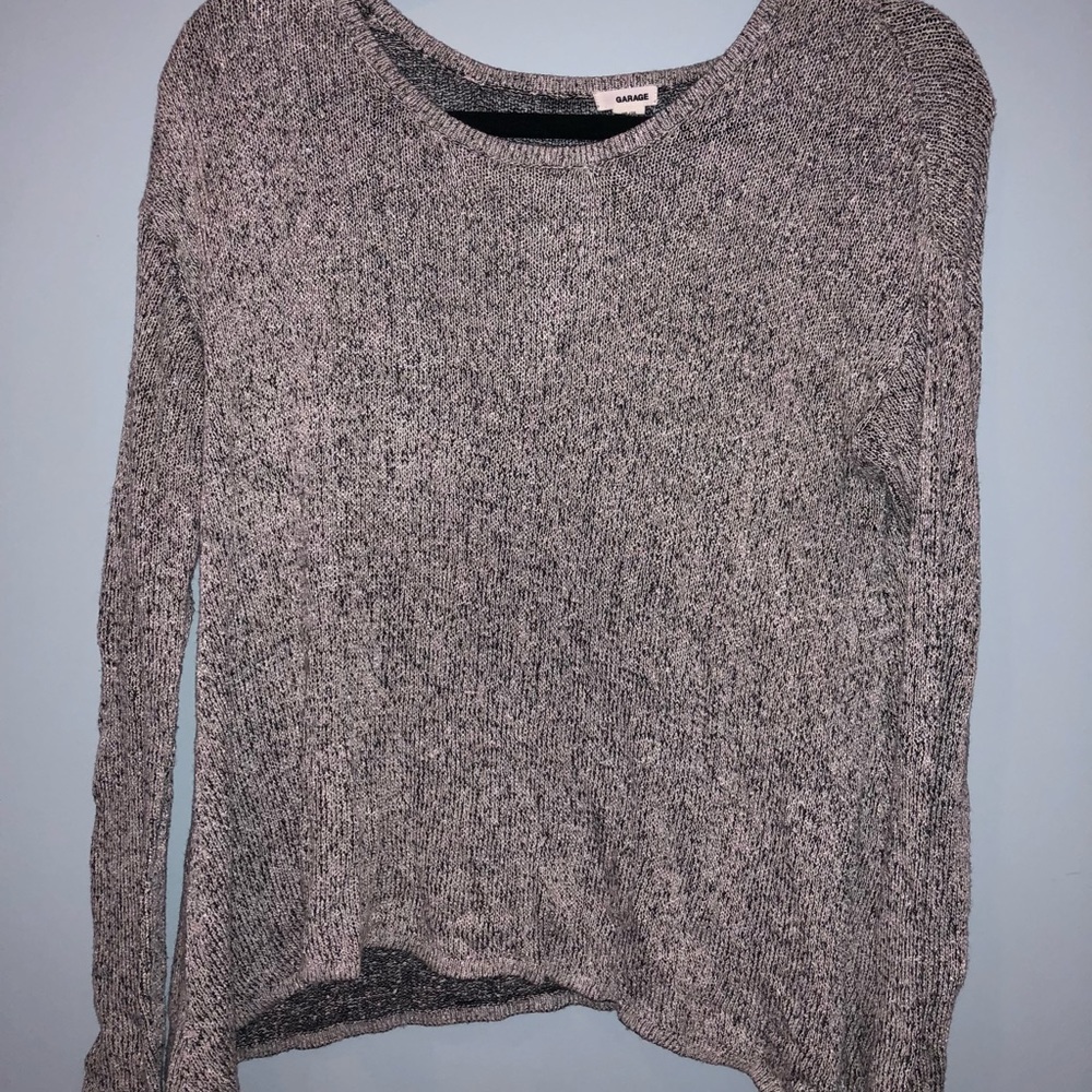 Super soft black and white sweater